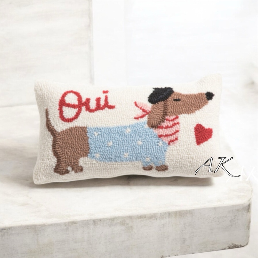 Peking Handicraft Dachshund Oui Pillow 🐾 Doxie Wiener
